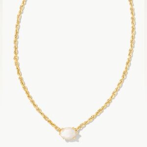 Kendra Scott Cailin Gold Pendant Necklace in Ivory Mother-of-Pearl. New w/ Tags